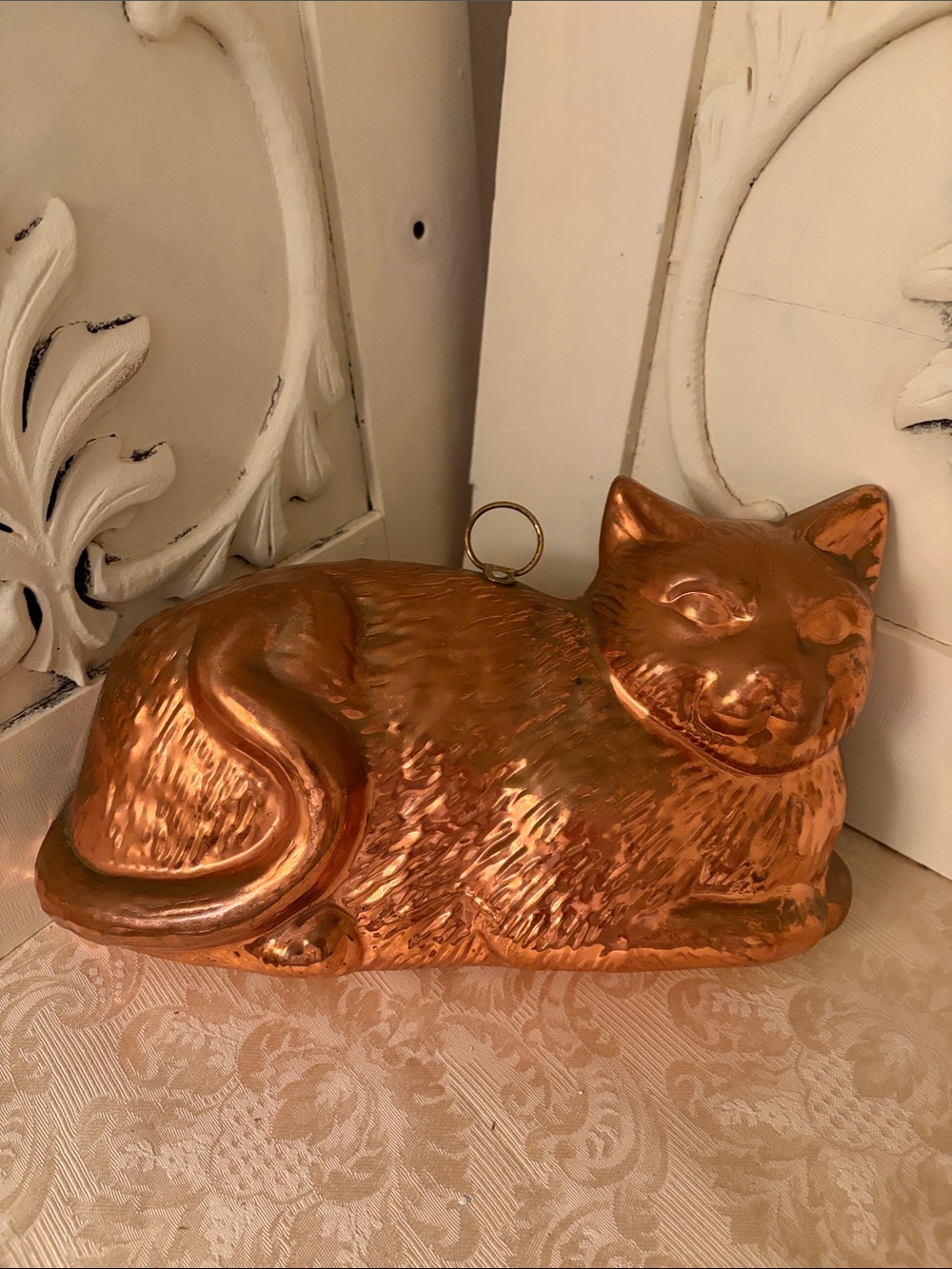 Copper Cat Decorative Home Accent